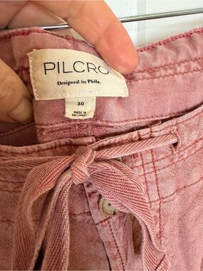 Pilcro Women's Mid-Rise Drawstring linen blend pants